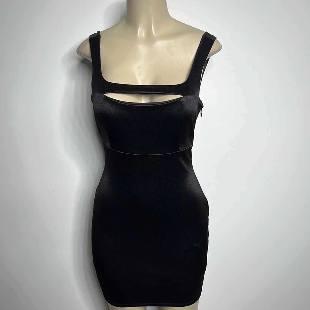 Guess Black Satin Dress Small